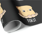 Toest Funny Toast mit Zehen Pun Dark BG Geschenkpapier (Rolleneckpunkt)