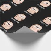 Toetal Typ Funny Big Toe Pun Dark BG Geschenkpapier (Ecke)