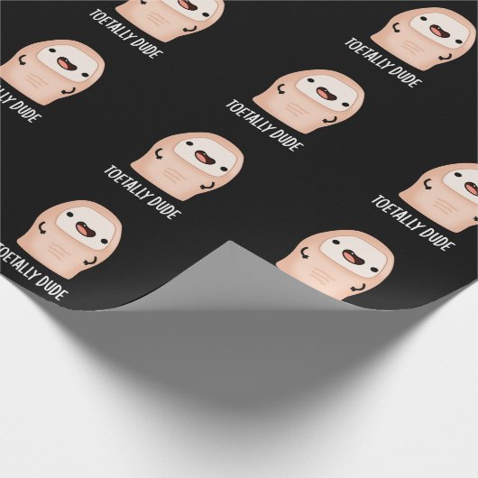 Toetal Typ Funny Big Toe Pun Dark BG Geschenkpapier (Ecke)