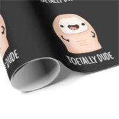 Toetal Typ Funny Big Toe Pun Dark BG Geschenkpapier (Rolleneckpunkt)