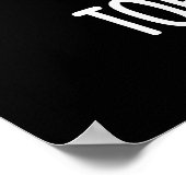 Toetal Typ Funny Big Toe Pun Dark BG Poster (Ecke)