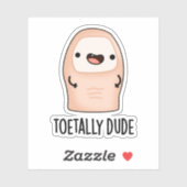 Toetally Typ Funny Big Toe Pun Aufkleber (Blatt)