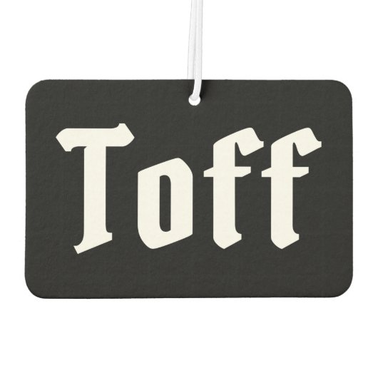 Toff Air Freshener Autolufterfrischer (Rückseite)