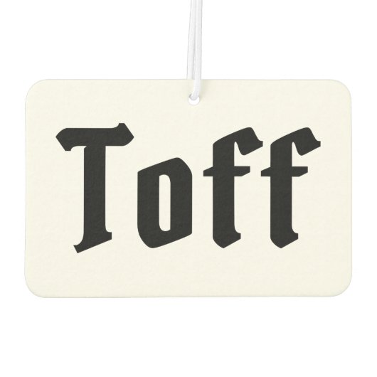 Toff Autolufterfrischer (Rückseite)