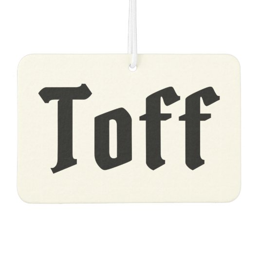 Toff Autolufterfrischer (Vorderseite)