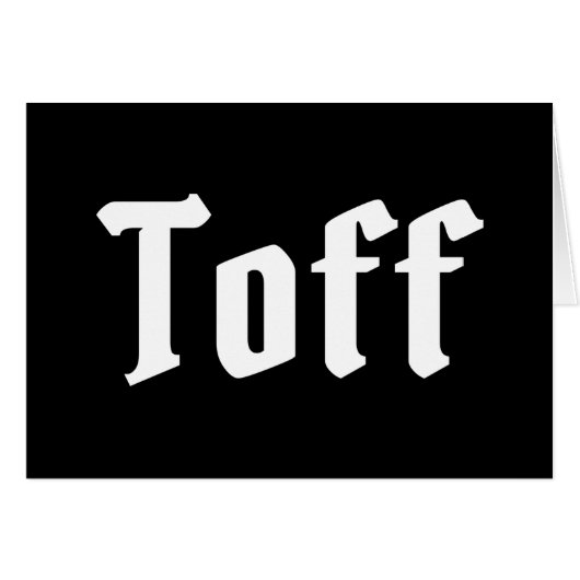 Toff-Karte (Vorderseite (Horizontal))