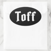 Toff Oval Aufkleber (Tasche)