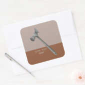 Toffee-Hammerbild Quadratischer Aufkleber (Umschlag)