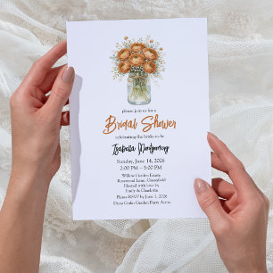 Toffee-Palette-Ranunculus-Mason-Jar-Braut-Shower Einladung