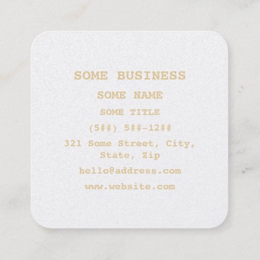 Tofu 豆腐 ~ Japanese Kanji / Chinese Hanzi Character Quadratische Visitenkarte (Rückseite)