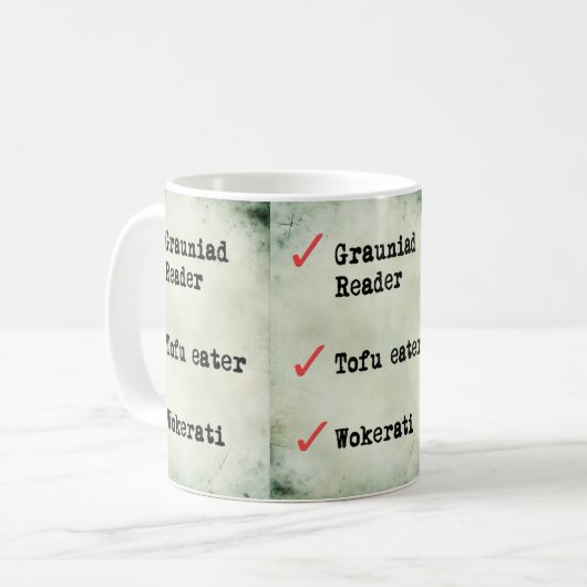 Tofu aß wokerati kaffeetasse (Vorderseite Links)