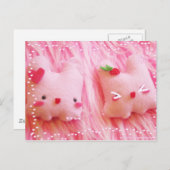 Tofu Bunny Plushie Edition Postkarte (Vorne/Hinten)
