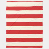 Tofu Cream Postbox Rote Streifen Fleecedecke (Vorderseite)