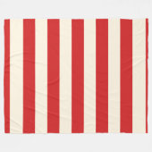 Tofu Cream Postbox Rote Streifen Fleecedecke (Vorderseite (Horizontal))