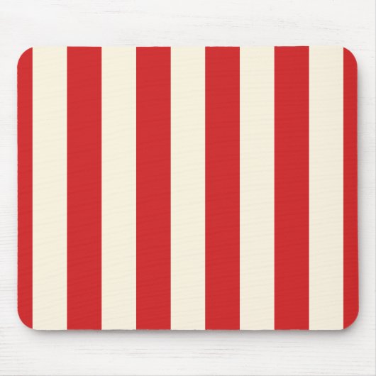 Tofu Cream Postbox Rote Streifen Mousepad (Vorne)