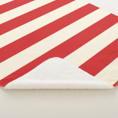 Tofu Cream Postbox Rote Streifen Sherpadecke (3/4)