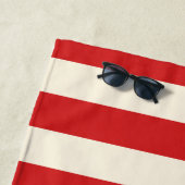 Tofu Cream Postbox Rote Streifen Strandtuch (Beispiel)