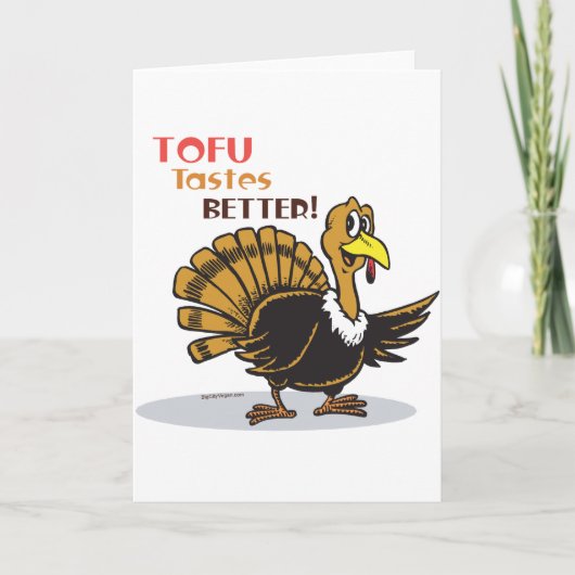 Tofu-Erntedank Feiertagskarte (Vorderseite)