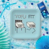 Tofu Fit Funny Running Tofu Soy Thema Pappteller (Party)