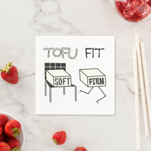 Tofu Fit Funny Running Tofu Soy Thema Serviette