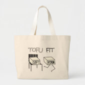 Tofu Fit Funny Running Tofu Soy Thema Tote Beutel Jumbo Stoffbeutel (Vorne)