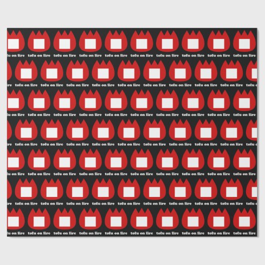 📛 Tofu in Brand Geschenkpapier (Flach)