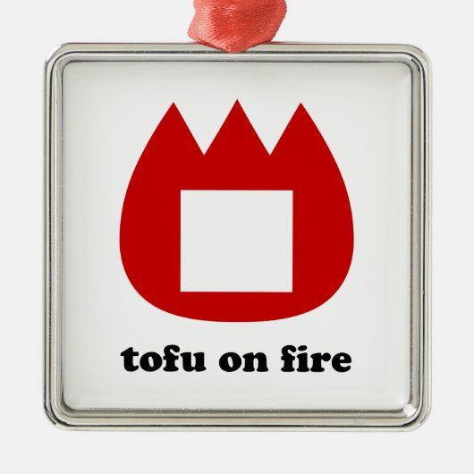 📛 Tofu in Brand Ornament Aus Metall (Vorne)