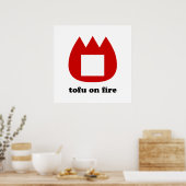 📛 Tofu in Brand Poster (Küche)