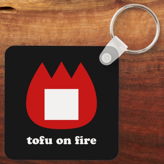 📛 Tofu in Brand Schlüsselanhänger (Rückseite)