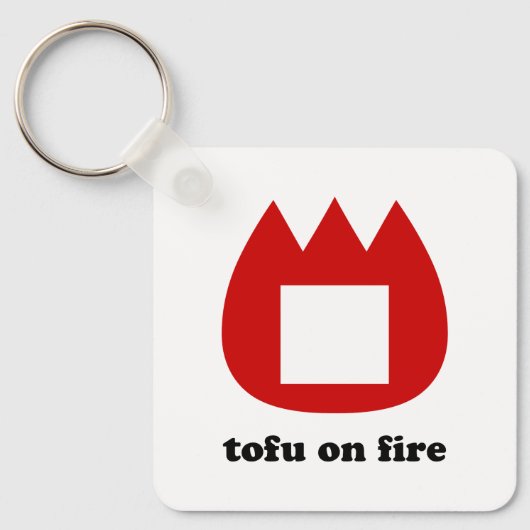 📛 Tofu in Brand Schlüsselanhänger (Vorderseite)