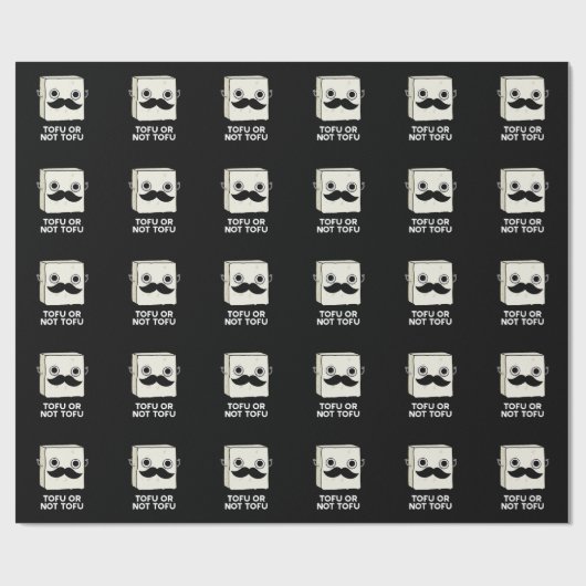 Tofu oder nicht Tofu Funny Shakespeare Pun Dark BG Geschenkpapier (Flach)