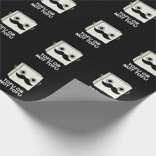 Tofu oder nicht Tofu Funny Shakespeare Pun Dark BG Geschenkpapier (Ecke)