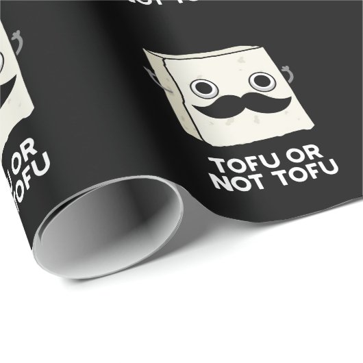Tofu oder nicht Tofu Funny Shakespeare Pun Dark BG Geschenkpapier (Rolleneckpunkt)