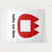 📛 tofu on fire wandteppich (Vorderseite (Horizontal))