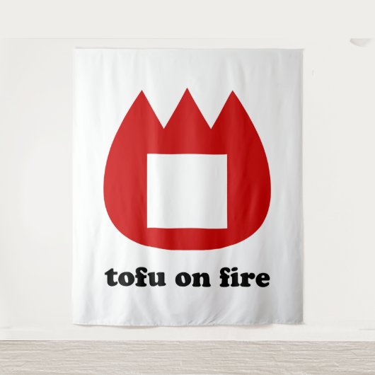📛 tofu on fire wandteppich (Vorderseite)