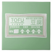 Tofu Pop Art Lebensmittelverpackung Fliese (Vorderseite)