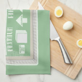 Tofu Pop Art Lebensmittelverpackung Geschirrtuch (Viertel Falte)