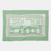 Tofu Pop Art Lebensmittelverpackung Geschirrtuch (Horizontal)