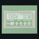 Tofu Pop Art Lebensmittelverpackung Künstlicher Leinwanddruck<br><div class="desc">Ein Pop Art Vektor Stil Illustration eines Pakets von Tofu. Das wäre ein cooles Design für jemanden,  der vegan,  vegetarisch oder nur Lieben zu fu ist. Die japanischen Buchstaben dieses Designs lesen Tofu. Das Etikett spricht von den gesundheitlichen Vorteilen von Tofu,  einschließlich Eiweiß und nicht gentechnisch verändertem Soja.</div>