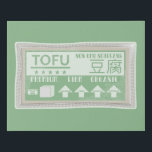 Tofu Pop Art Lebensmittelverpackung Künstlicher Leinwanddruck<br><div class="desc">Ein Pop Art Vektor Stil Illustration eines Pakets von Tofu. Das wäre ein cooles Design für jemanden,  der vegan,  vegetarisch oder nur Lieben zu fu ist. Die japanischen Buchstaben dieses Designs lesen Tofu. Das Etikett spricht von den gesundheitlichen Vorteilen von Tofu,  einschließlich Eiweiß und nicht gentechnisch verändertem Soja.</div>