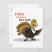 Tofu Thanksgiving Feiertagspostkarte (Vorne/Hinten)