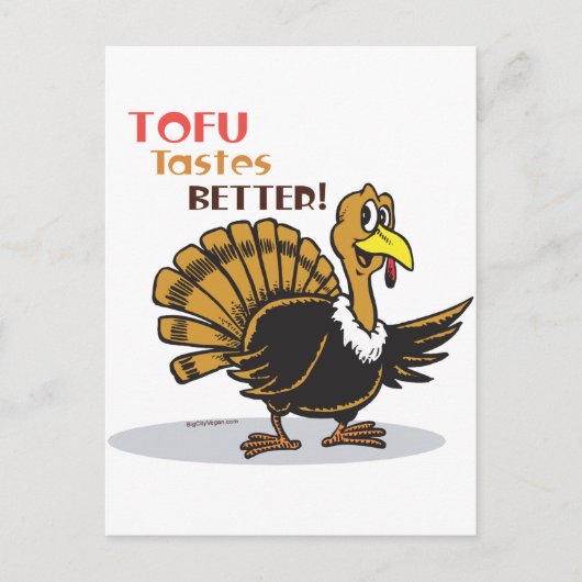 Tofu Thanksgiving Feiertagspostkarte (Vorderseite)