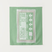 Tofu Vegan Vegetarisches Essen Wandteppich (Vorderseite)