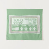 Tofu Vegan Vegetarisches Essen Wandteppich (Vorderseite (Horizontal))