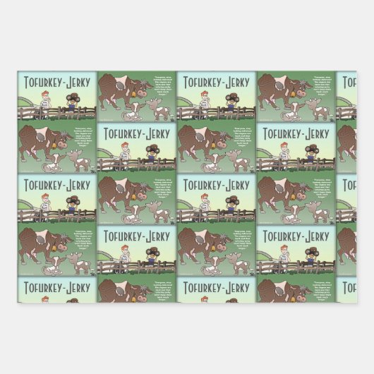 Tofurkey Geschenkpapier Set (Vorderseite)