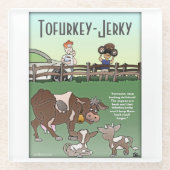 Tofurkey Jerky Glass Untersetzer (Vorderseite)