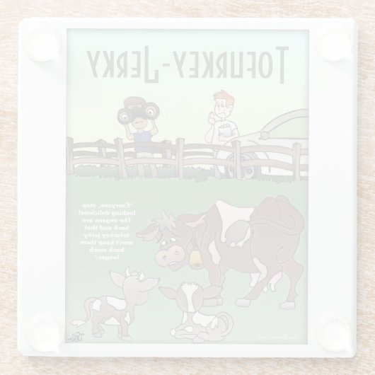 Tofurkey Jerky Glass Untersetzer (Rückseite)