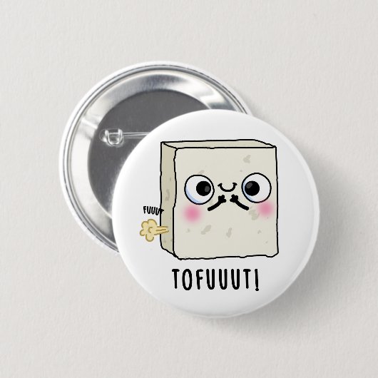 Tofuuut Funny Farting Tofu Pub Button (Vorne & Hinten)