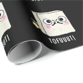 Tofuuut Funny Farting Tofu Pun Dark BG Geschenkpapier (Rolleneckpunkt)