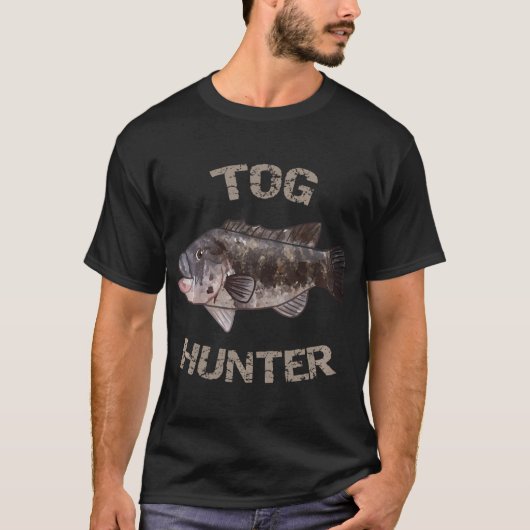 Tog Hunter Blackfish Tautog T-Shirt (Vorderseite)